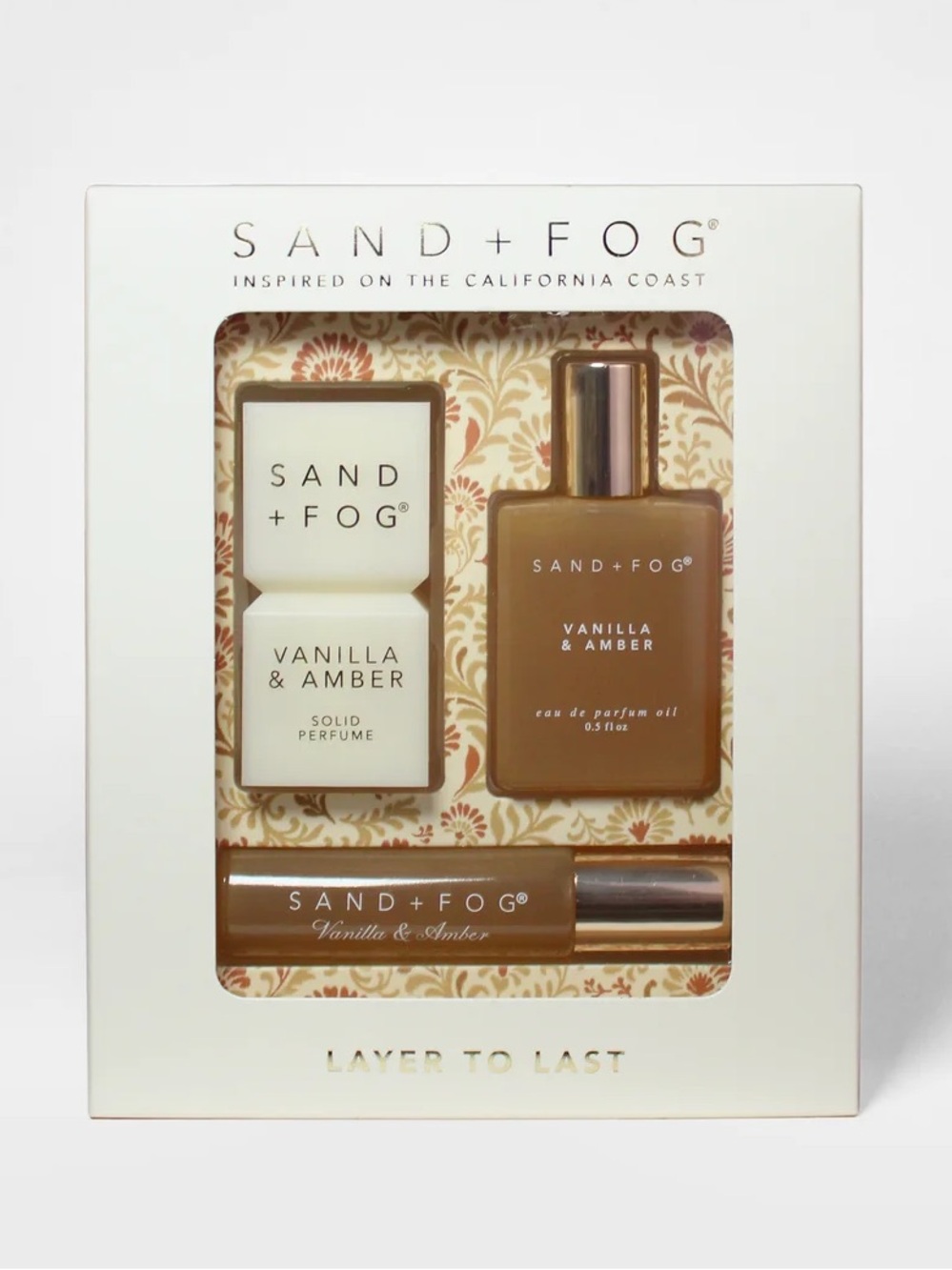 SAND + FOG Layering Love Perfume Oil and Solid Perfume Set - Vanilla & Amber